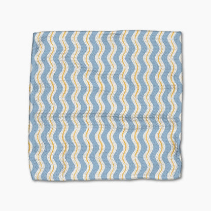Lemon Waves Geometry Dishcloth Set