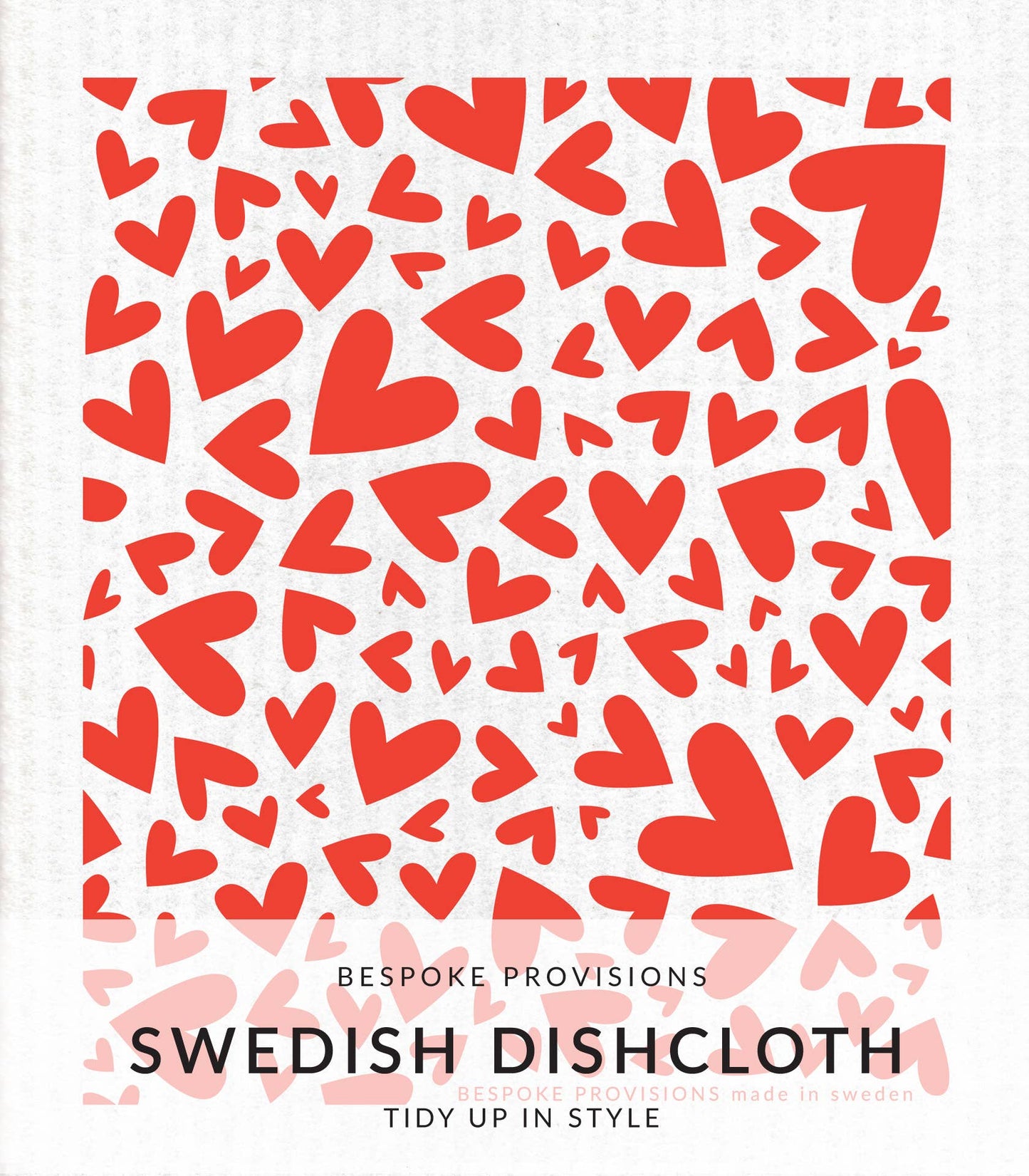 Hearts Swedish Dishcloth