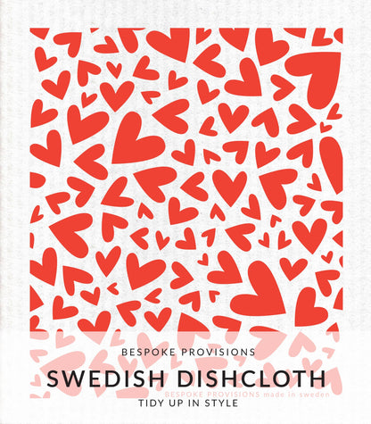 Hearts Swedish Dishcloth