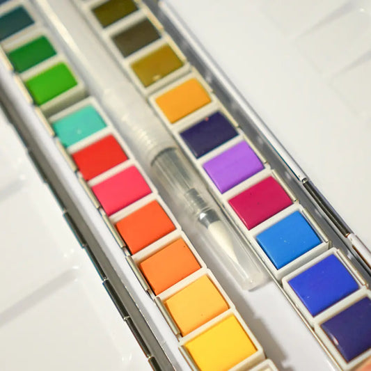 24 Color Watercolor Paint Pallette