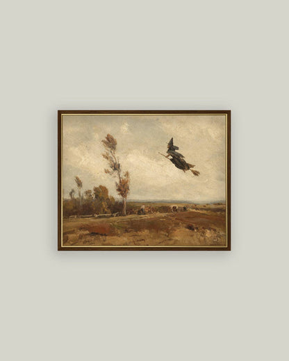 Witch Over an Autumn Sky