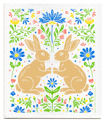 Rabbits Swedish Dishcloth