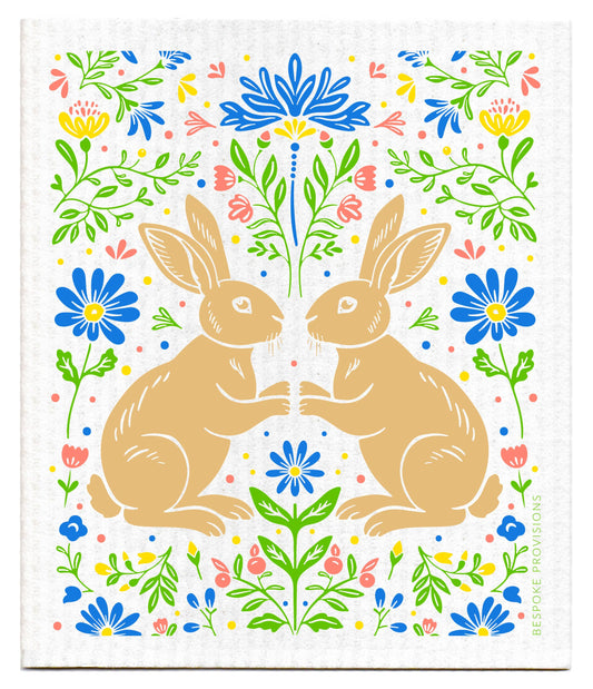 Rabbits Swedish Dishcloth