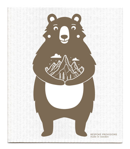 Mountain Bear Swedish Dishcloth