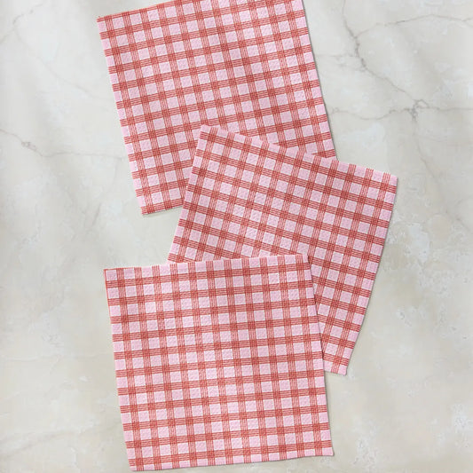 Cupid’s Plaid Geometry Dishcloth Set