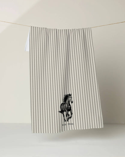 Run Free Geometry Tea Towel