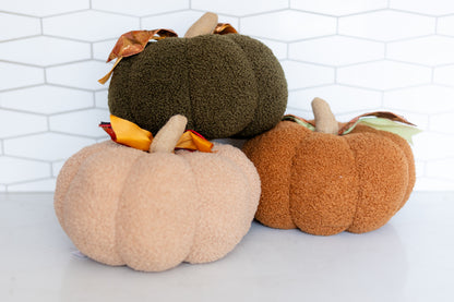 Sherpa Pumpkin Pillow