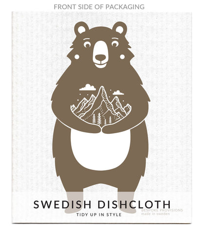 Mountain Bear Swedish Dishcloth