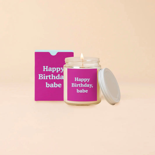 Happy Birthday Babe Candle