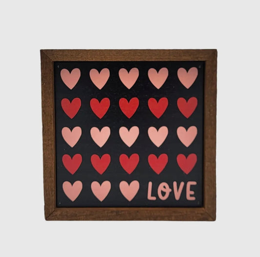 6x6 Love Hearts Decor