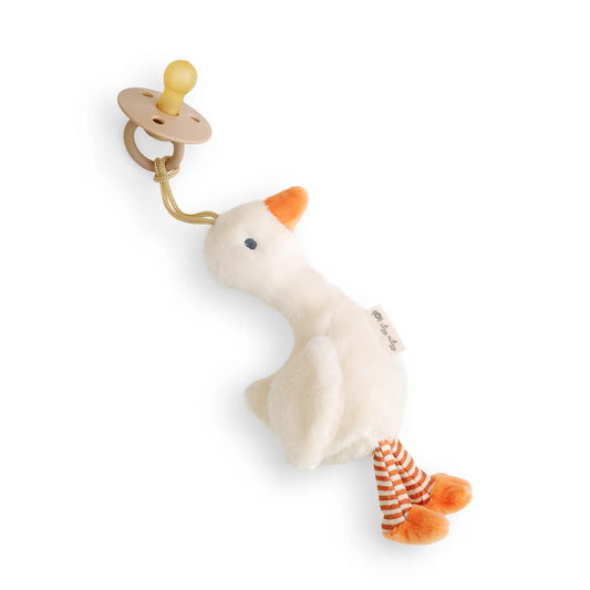 Bitzy Pal Natural Rubber Pacifier & Plush Duck