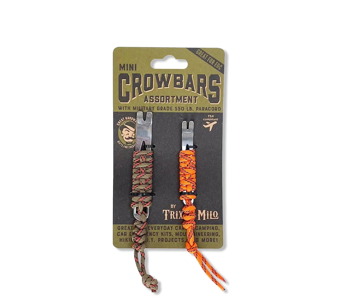 Mini Crowbars with Paracord Rope