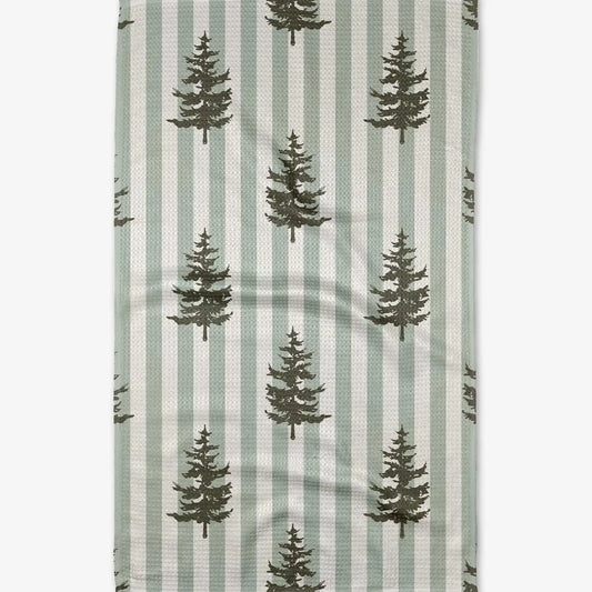 Fir Real Geometry Tea Towel
