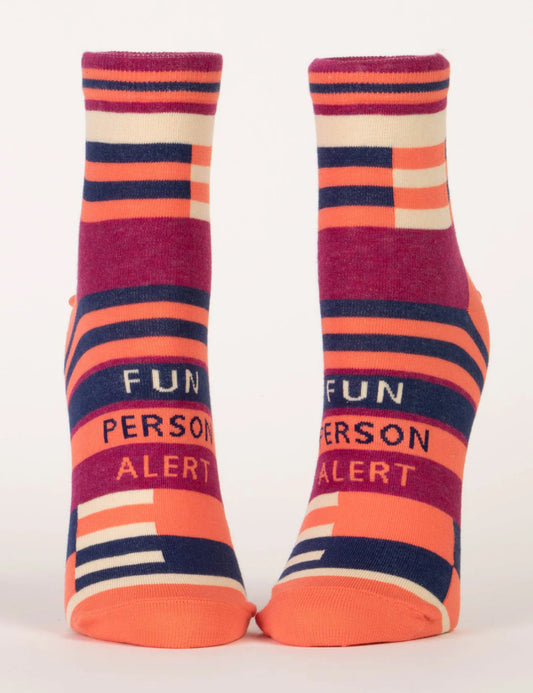 Fun Person Alert Ankle Socks