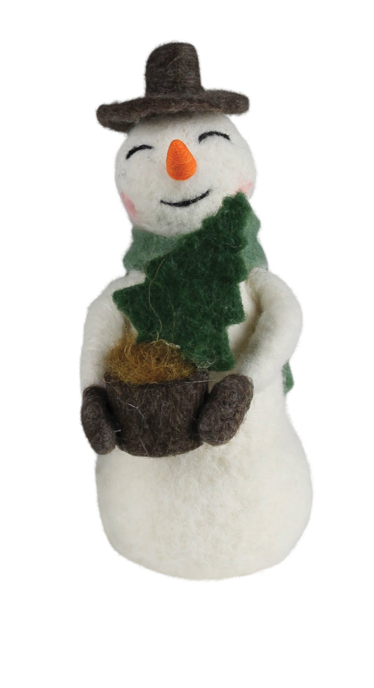 Felt Snowman with Tree