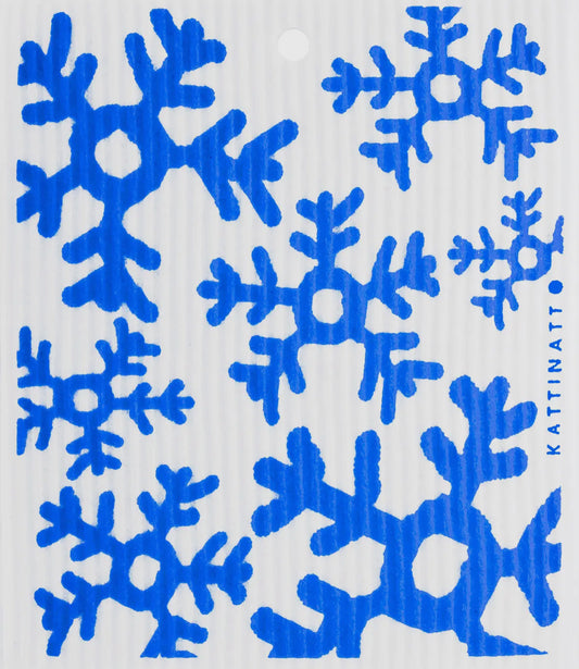 Blue Snowflake Swedish Dishcloth