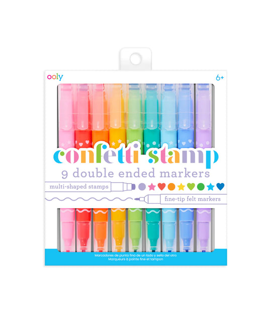 Confetti Stamp Double-Ended Markers