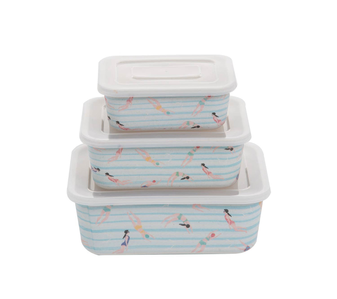 Bamboo Swim Print Containers