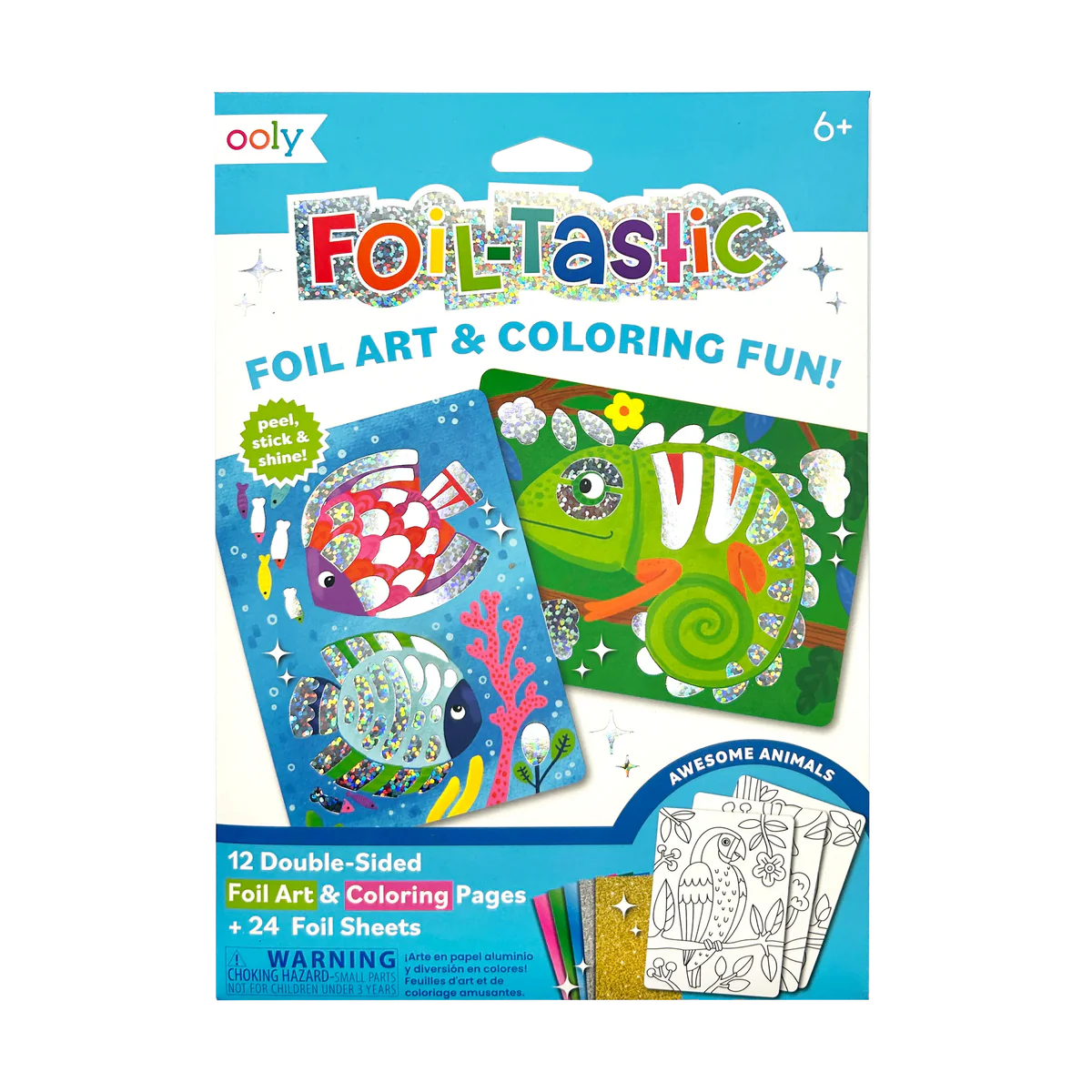 Foil-tastic Foil Art & Coloring Set - Awesome Animals