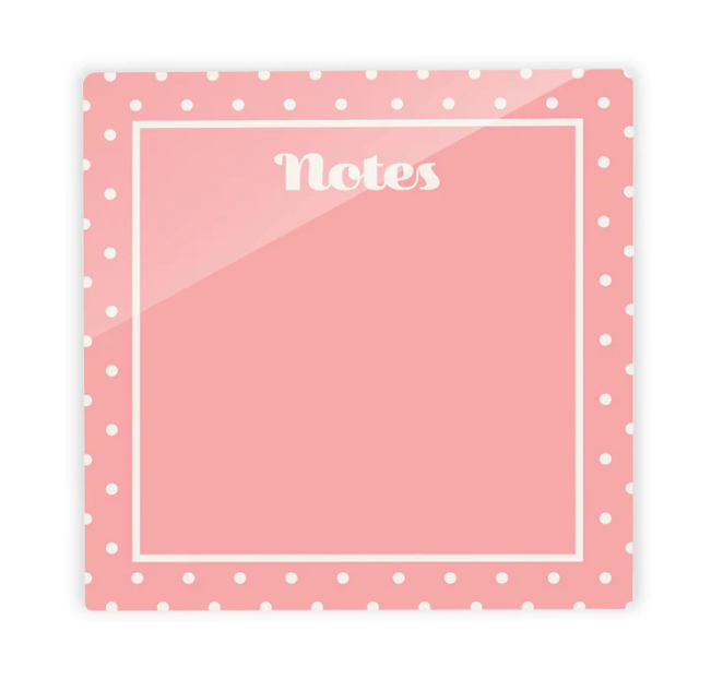 Pink Polka Dot Erasable Tile