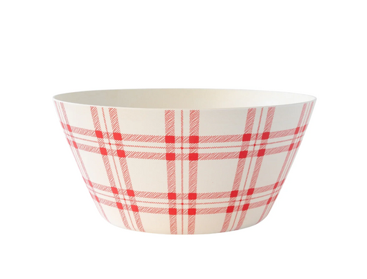 Red Plaid Reusable Bowl