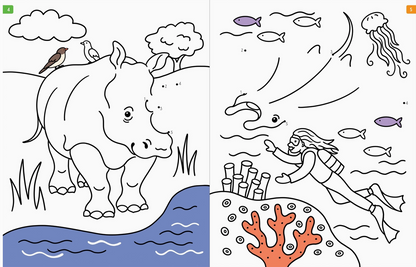 Animals Dot-To-Dot Coloring Book