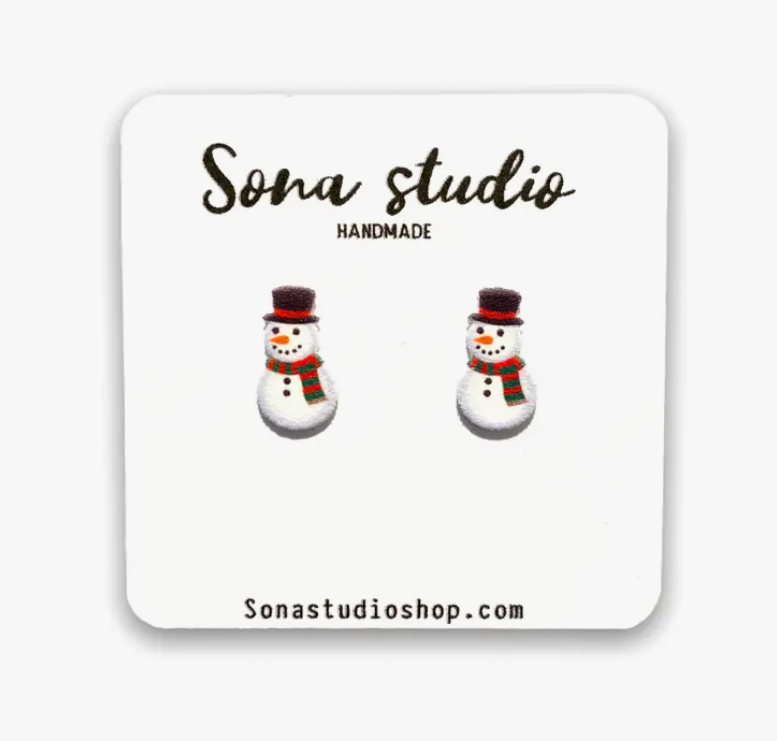 Snowman Earrings