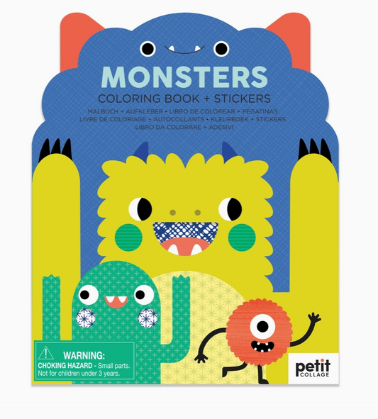 Coloring Book with Stickers: Monsters