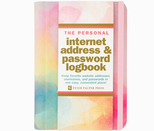 Watercolor Internet Password Book