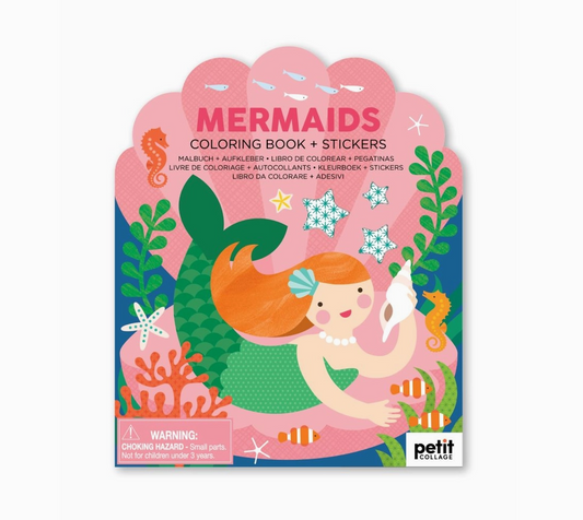 Coloring Book with Stickers: Mermaids