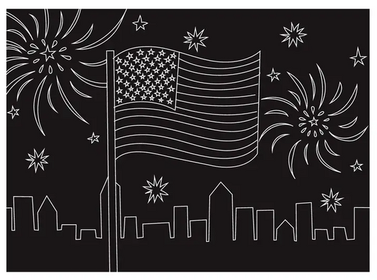 4th of July Chalkboard Placemat