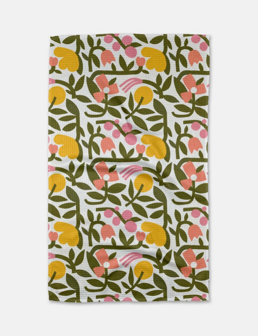 Fresh Vines Geometry Tea Towel