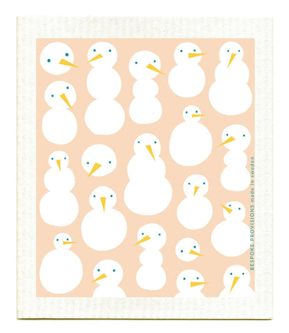 Snowmen Swedish Dishcloth