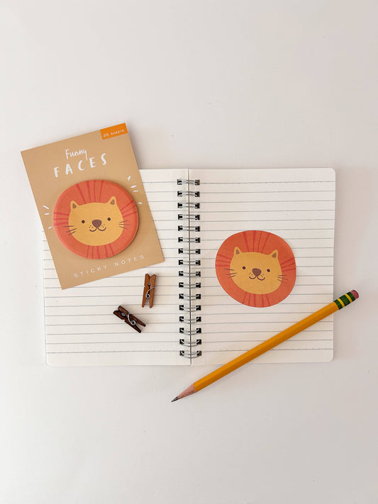 Lion Funny Faces Sticky Notes