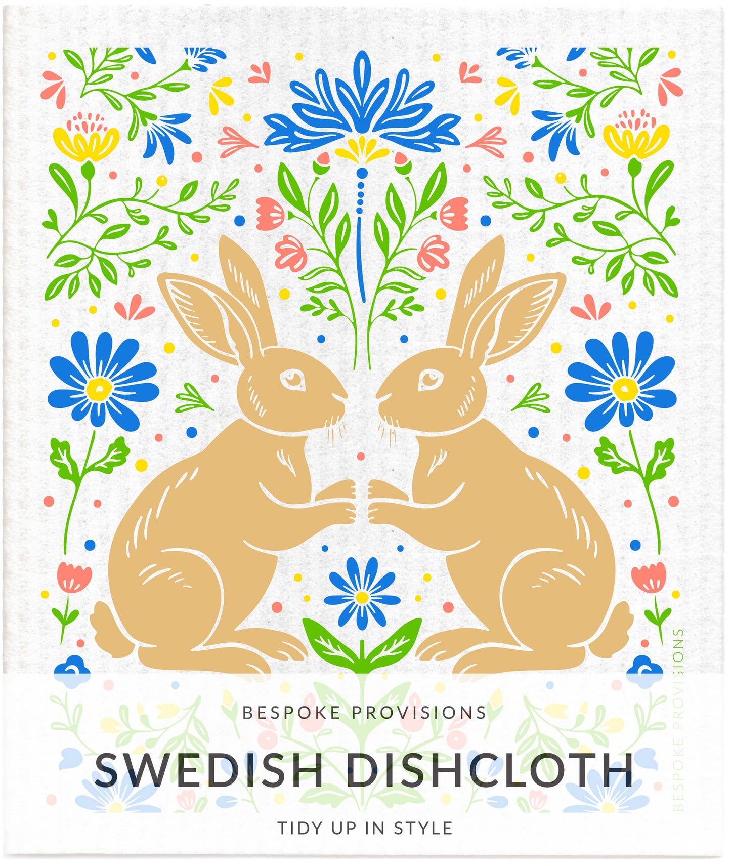 Rabbits Swedish Dishcloth