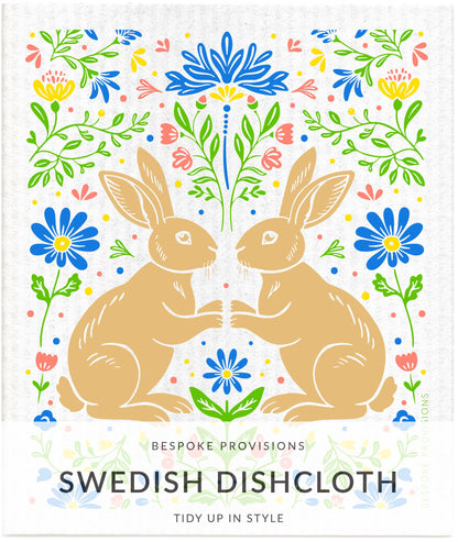Rabbits Swedish Dishcloth