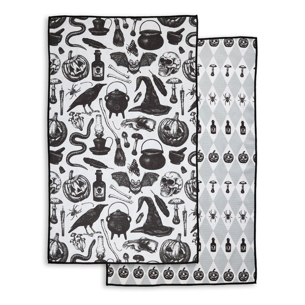 Vintage Halloween Microfiber Dishtowel
