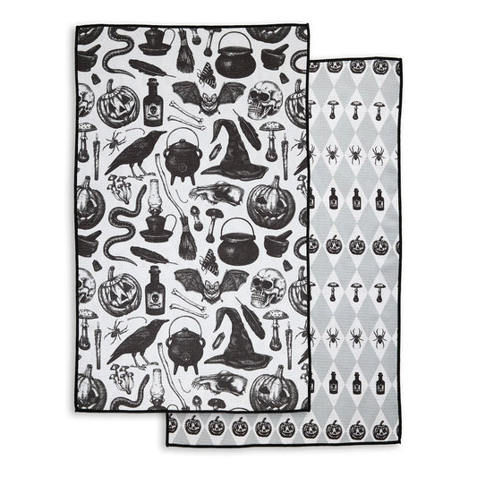 Vintage Halloween Microfiber Dishtowel