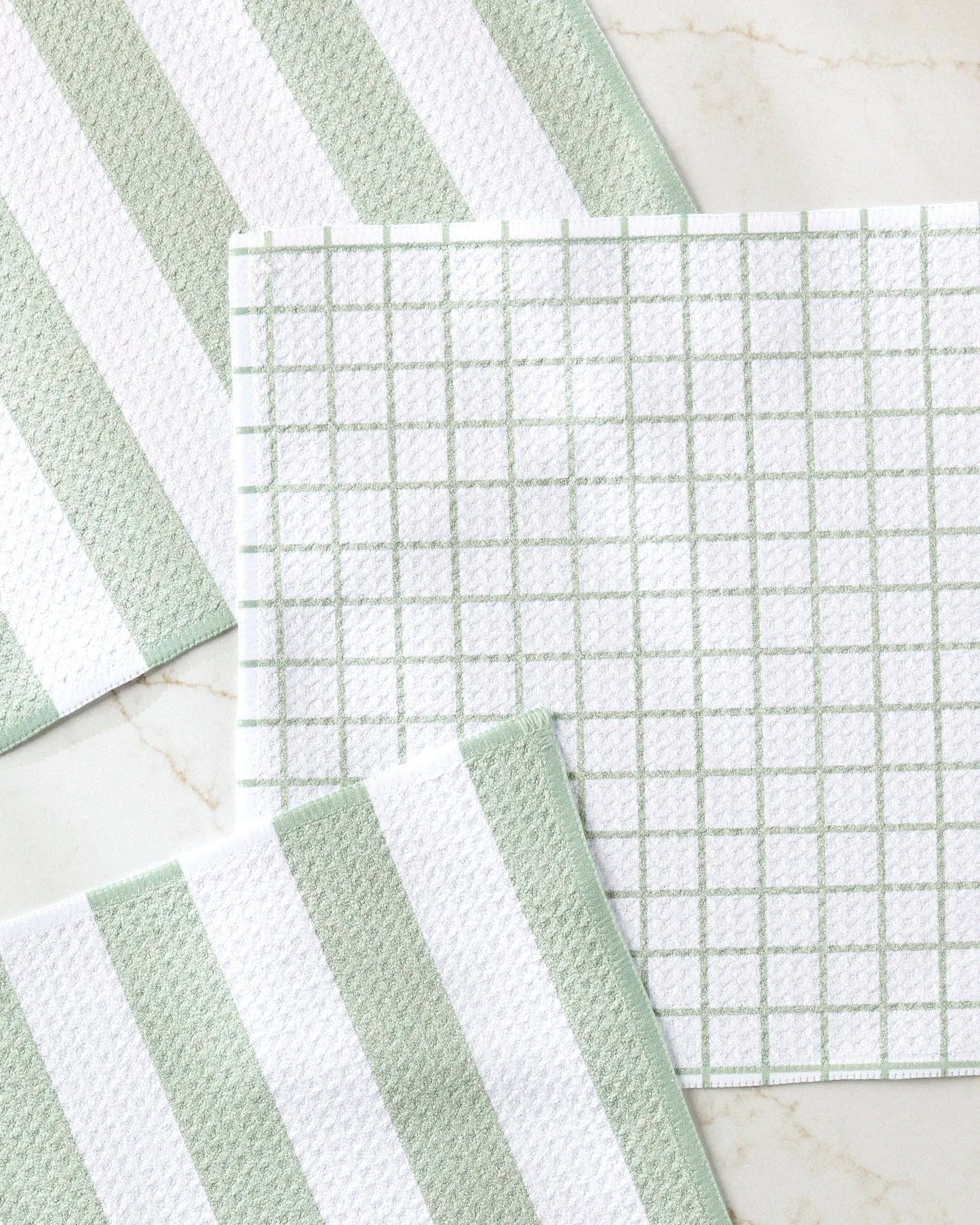 Sweet Mint Geometry Dishcloth Set