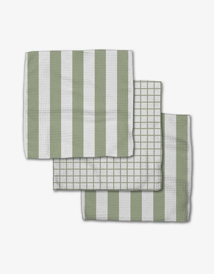 Sweet Mint Geometry Dishcloth Set