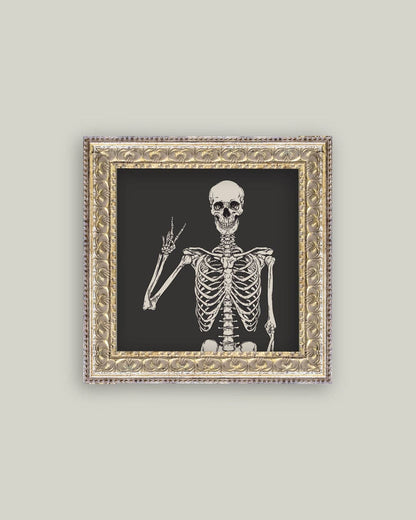 Skeleton Framed Antique Art