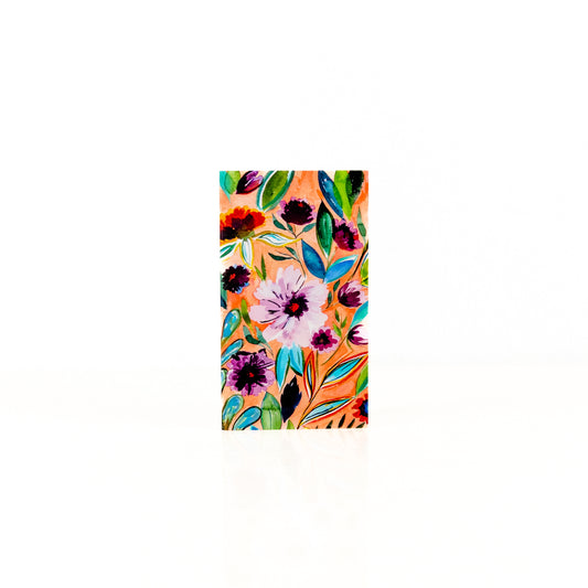 Coral Floral Enclosure Card