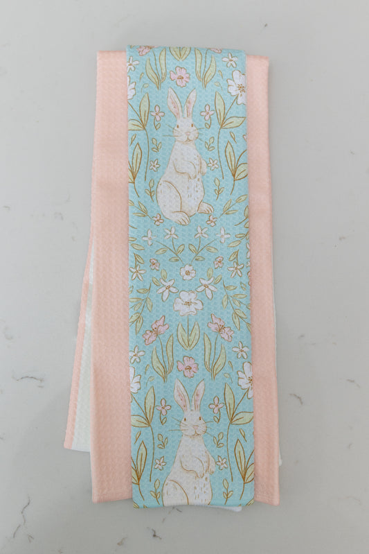 Cottontail Robins Egg Geometry Bar Towel