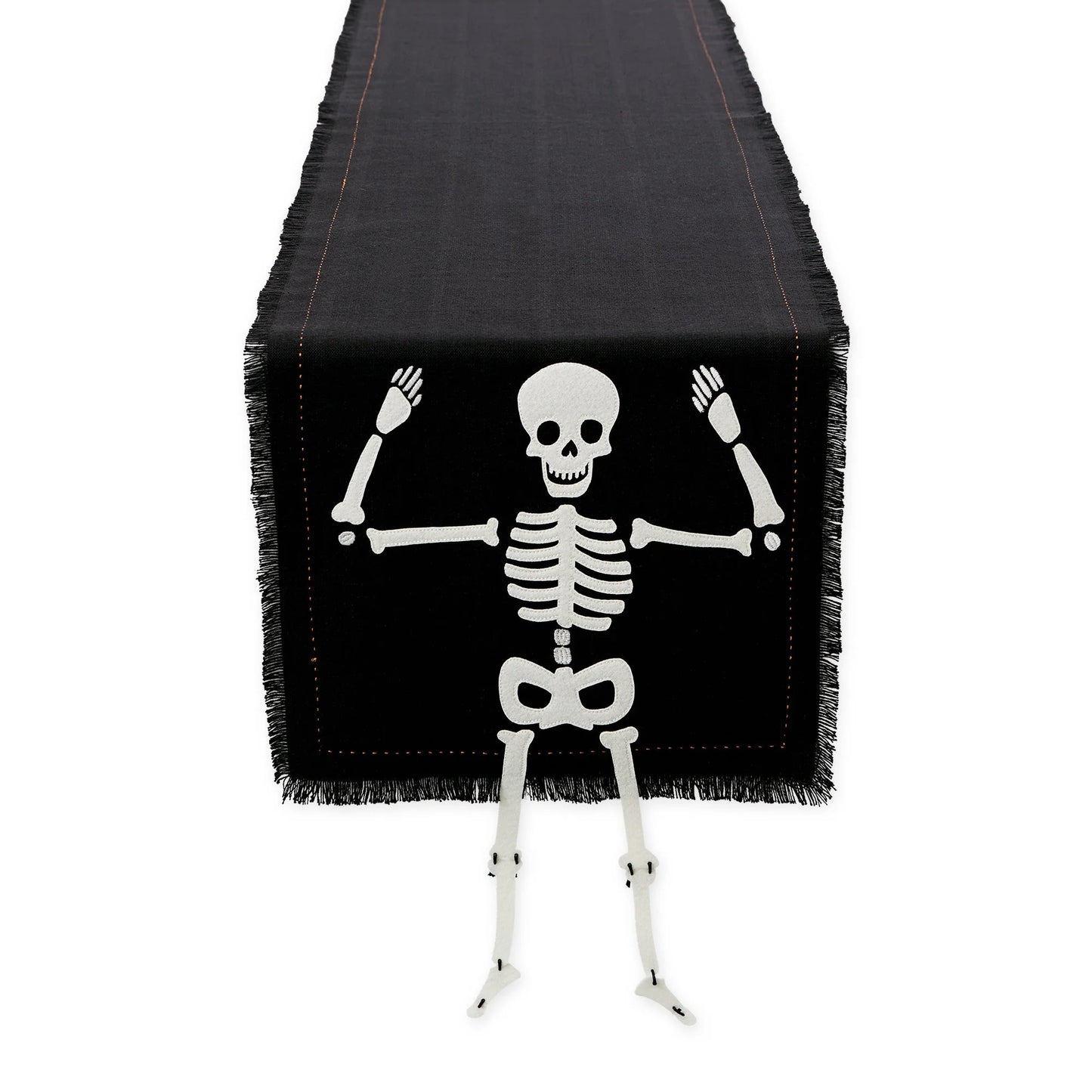 Happy Skeleton Embellished Table Runner