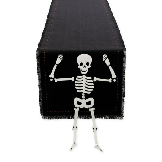 Happy Skeleton Embellished Table Runner