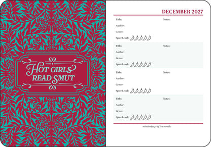 Spicy Book Club 16-Month 2026-2027 Weekly/Monthly Planner Calendar