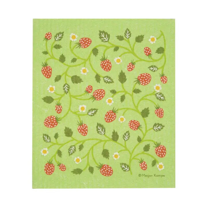 Strawberry Patch Swedish Dishcloth
