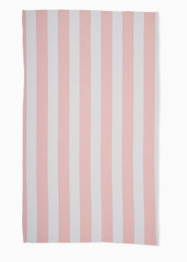 Bold Pink Stripe Geometry Towel